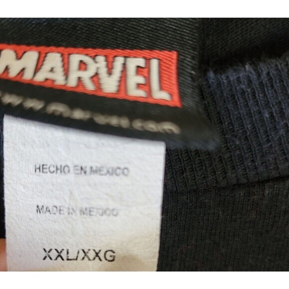 Deadpool Shirt Men's XXL 2XL Black Marvel Mad Engine Face Logo Short Sleeve - Picture 5 of 9